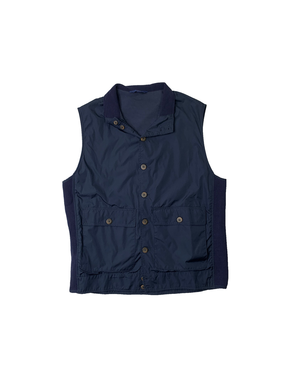 David Donahue Vest Mens S Small Navy Flight Button Front Pockets Sleeveless